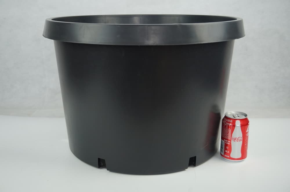 15 gallon tree pot_ round plastic black flower nursery pots